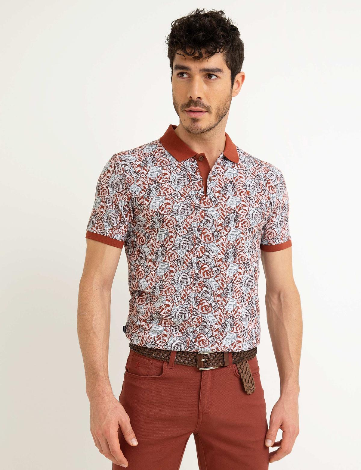 Taba Slim Fit Tişört - 50200164017