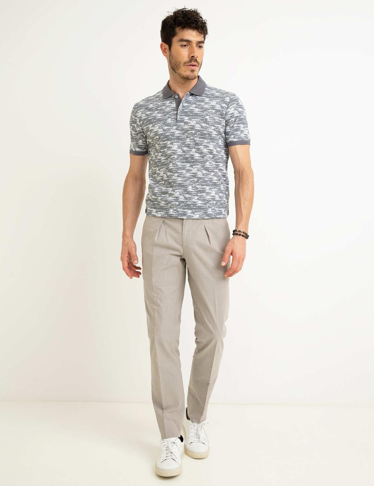 Gri Slim Fit Tişört - 50200170010