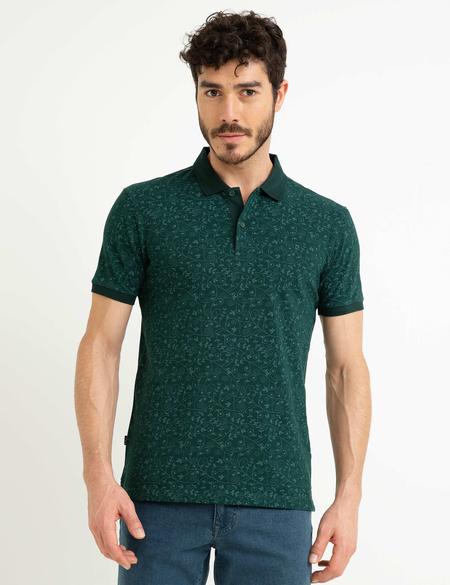 Koyu Yeşil Slim Fit Polo Yaka T-Shirt - 50200173010