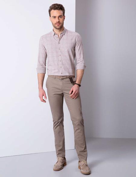 Kahverengi Slim Fit Gömlek - 50200472014