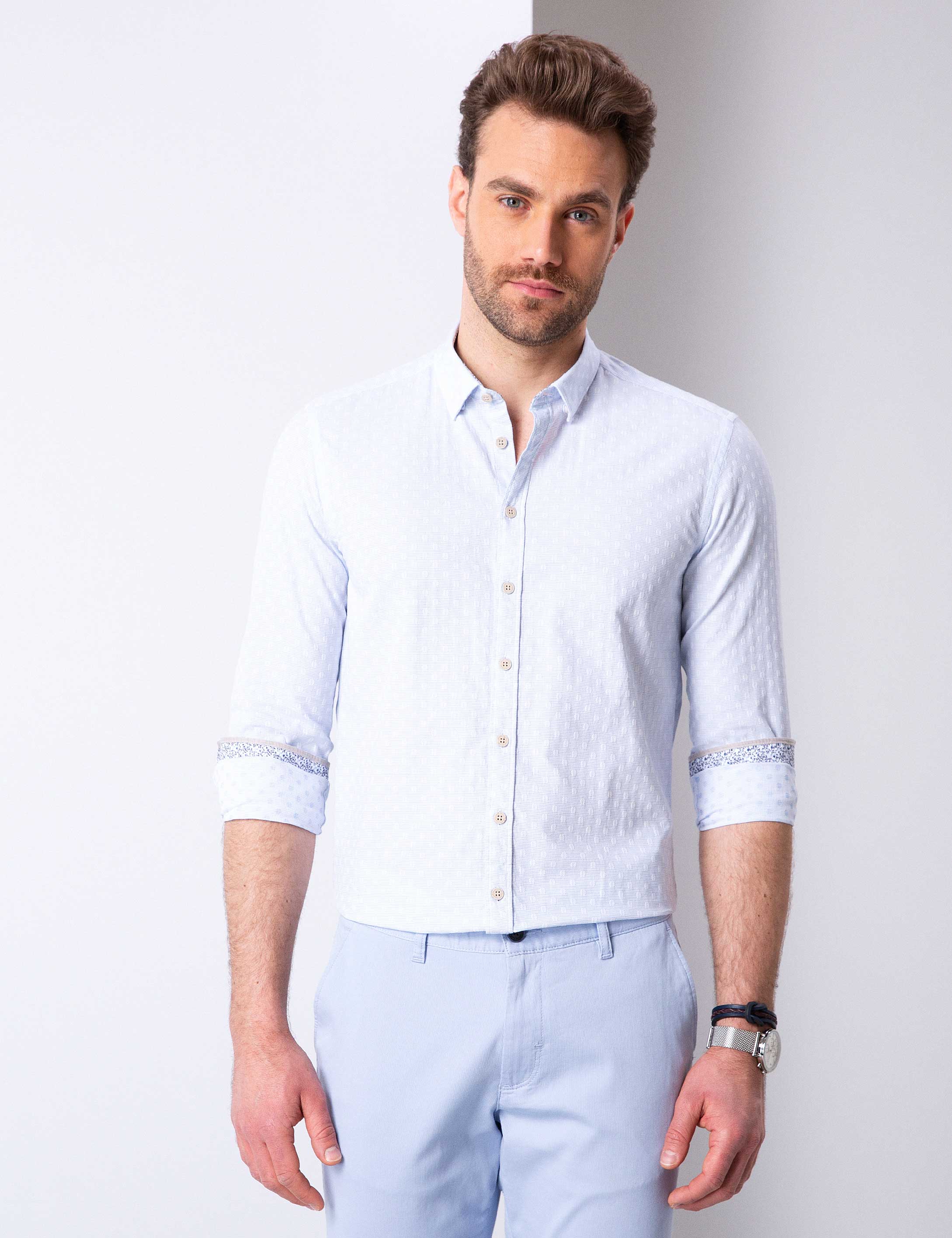 Açık Mavi Slim Fit Gömlek