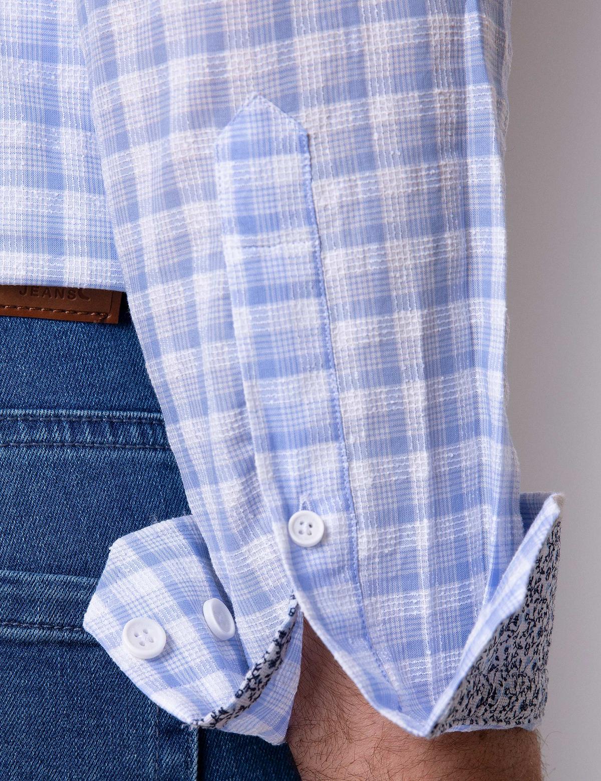 Açık Mavi Slim Fit Uzun Kollu Gömlek - 50200504006