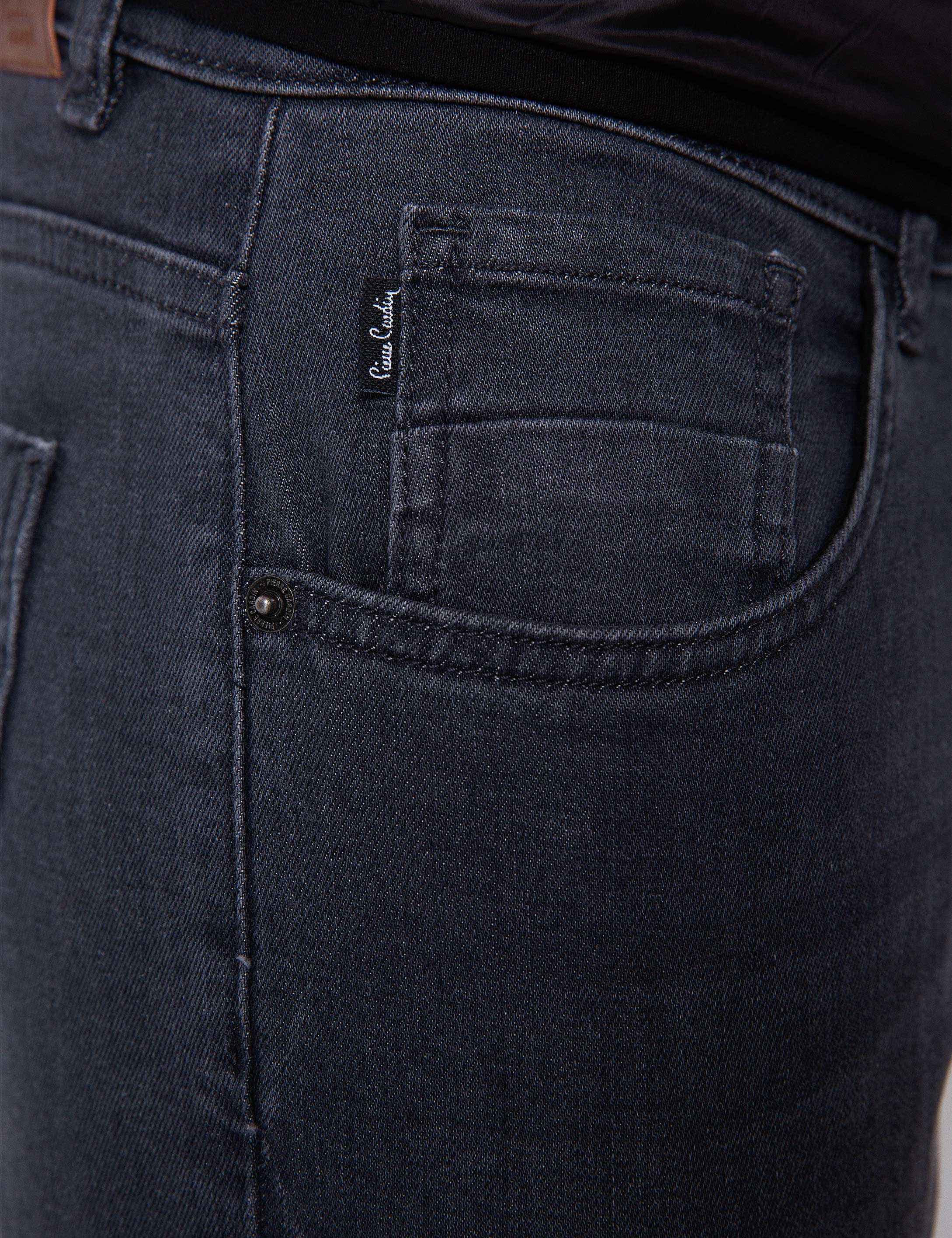 Koyu Gri Regular Fit Denim Pantolon - Image 4