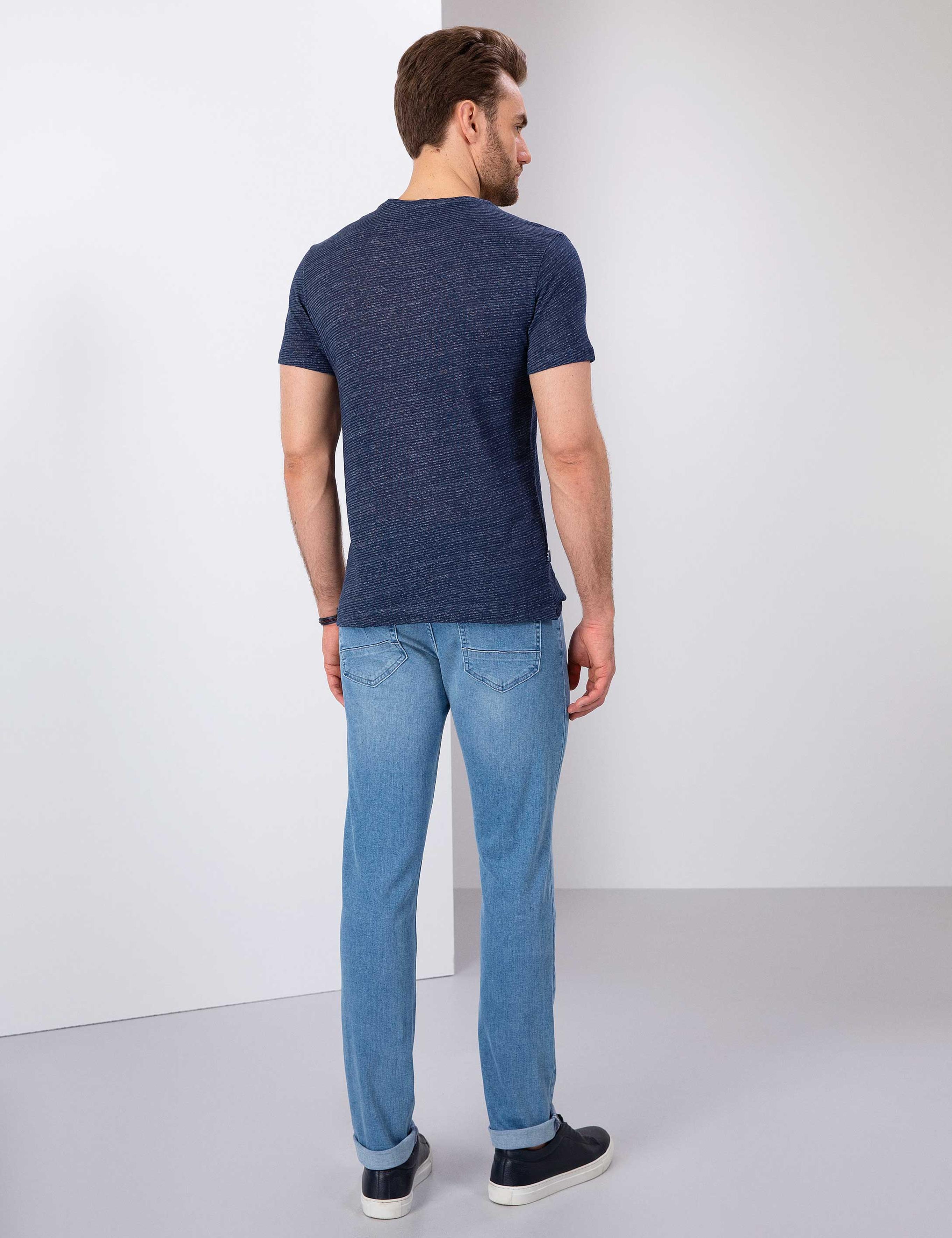 Açık Mavi Slim Fit Denim Pantolon