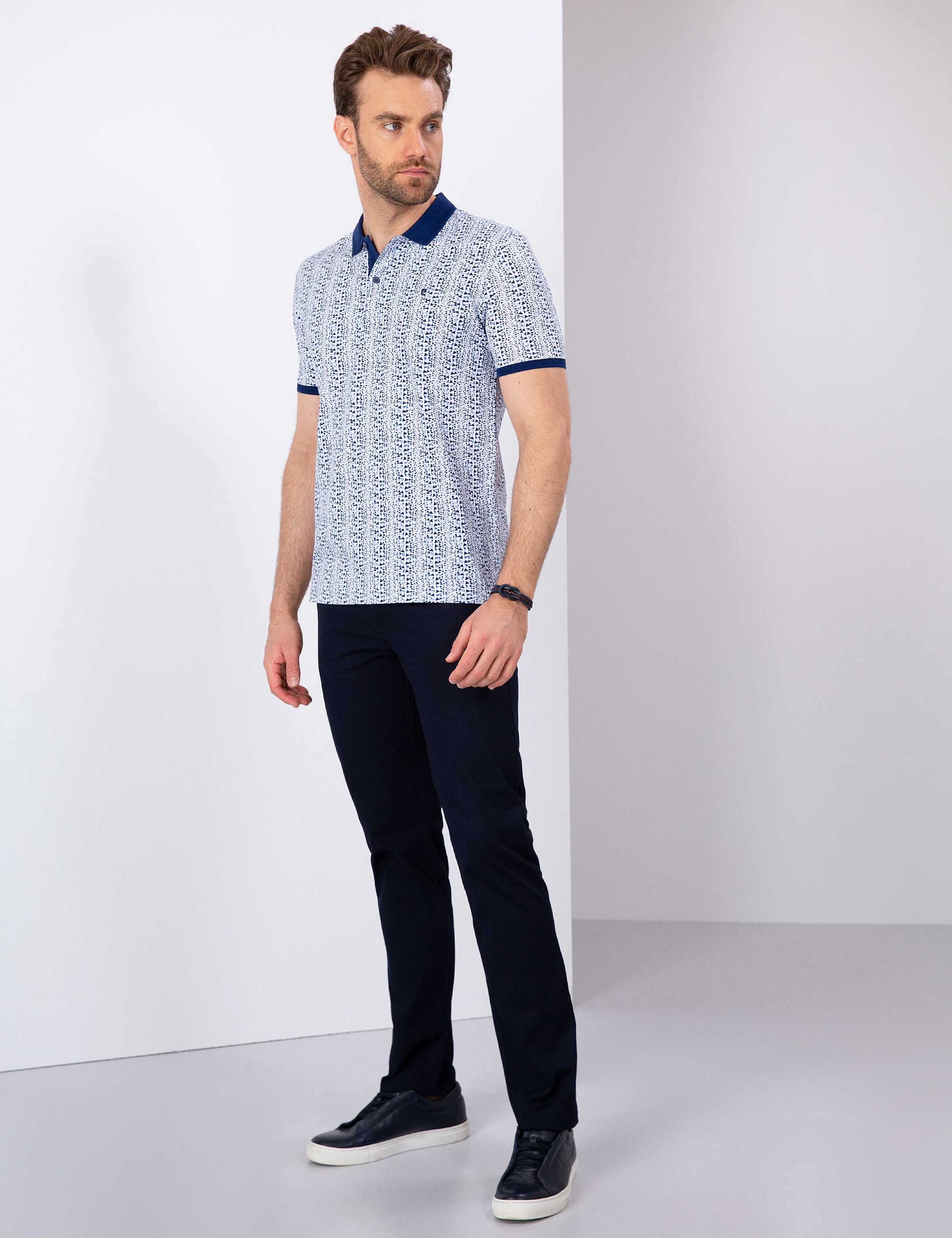 Lacivert Slim Fit Kanvas Pantolon - Image 2
