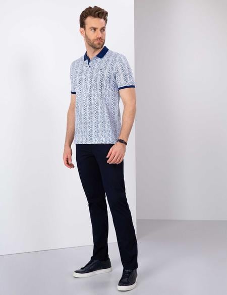 Lacivert Slim Fit Chino Pantolon - 50202265025