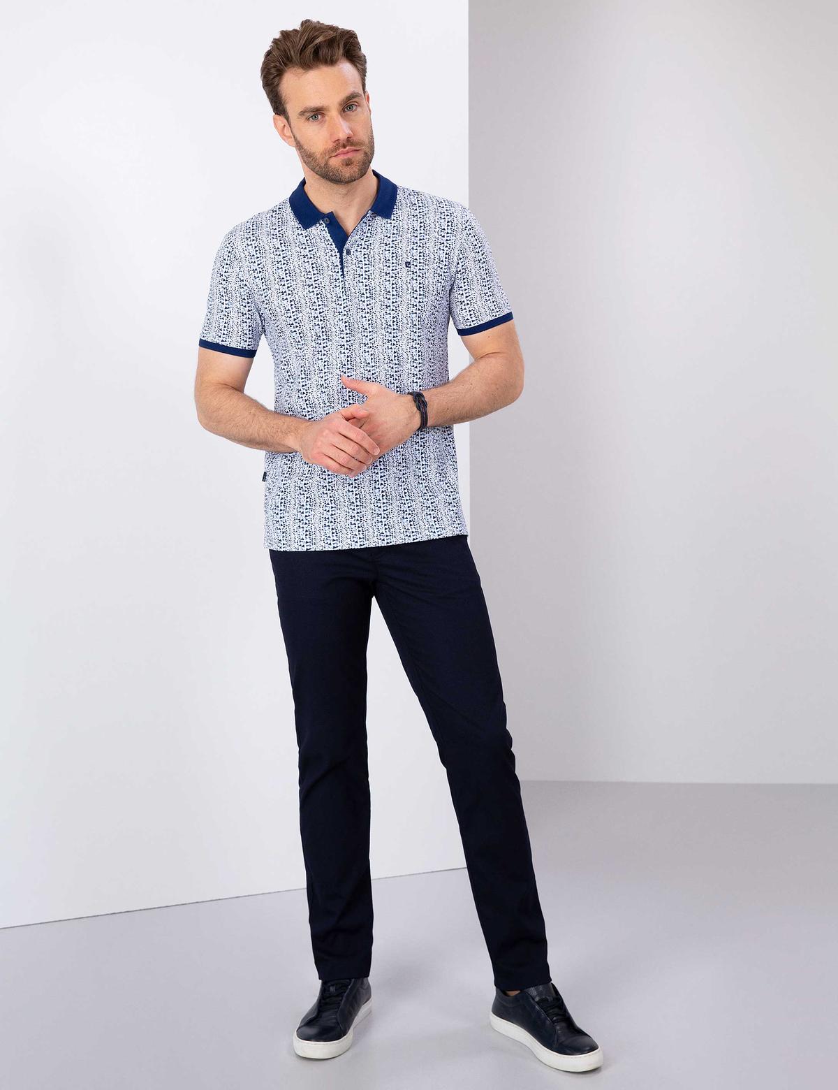 Lacivert Slim Fit Chino Pantolon