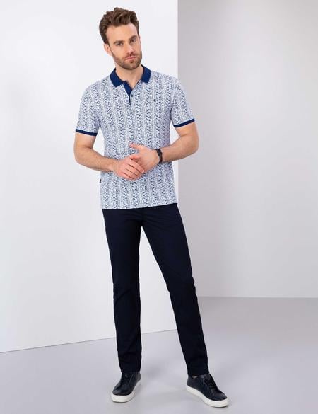 Lacivert Slim Fit Chino Pantolon - 50202265025