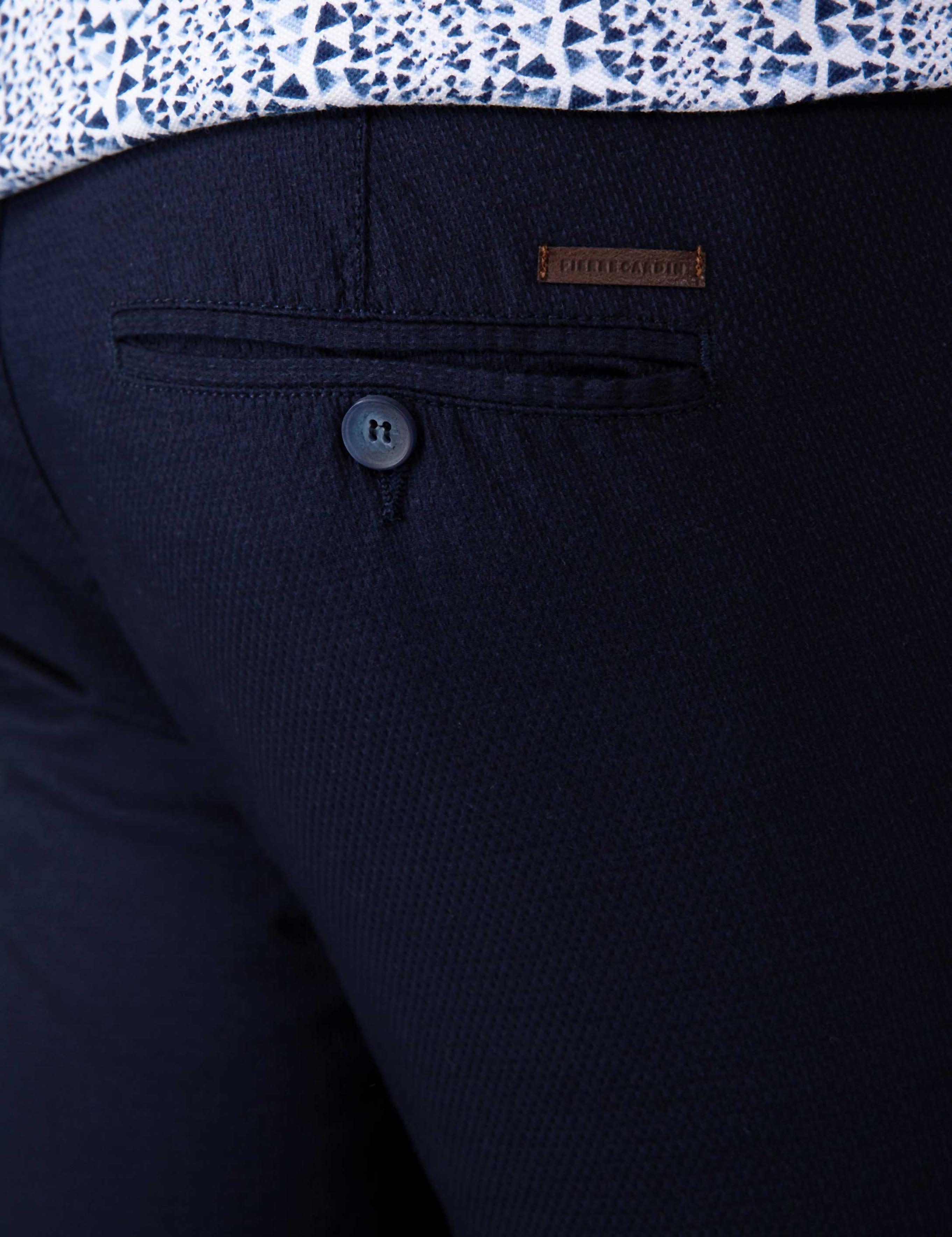 Lacivert Slim Fit Chino Pantolon