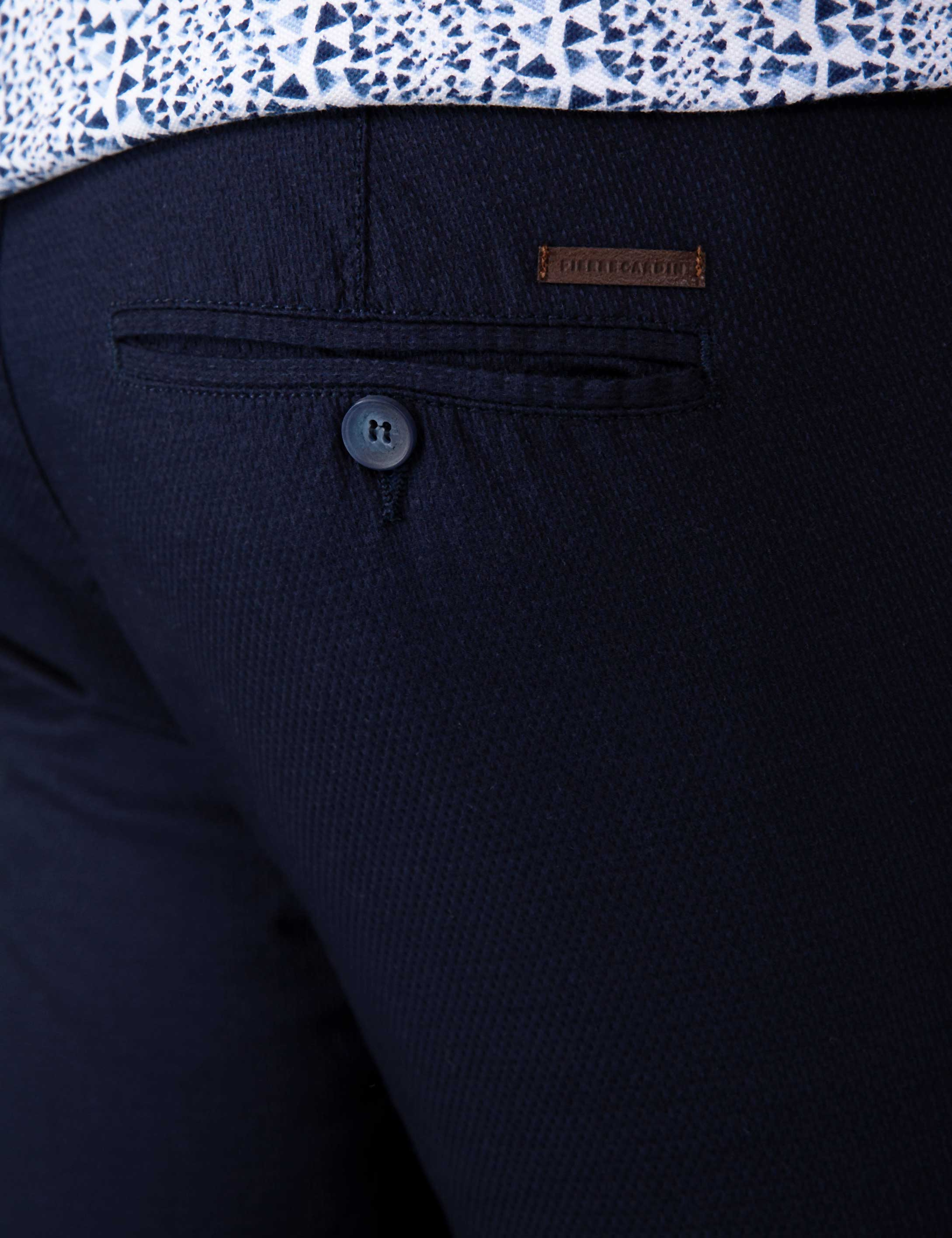 Lacivert Slim Fit Kanvas Pantolon - Image 4