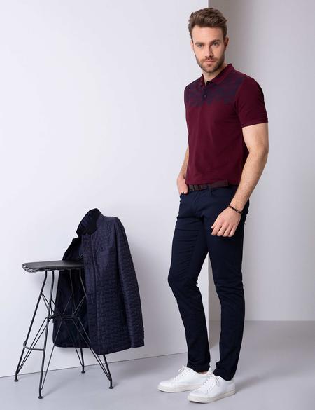 Lacivert Slim Fit Chino Pantolon - 50202363034