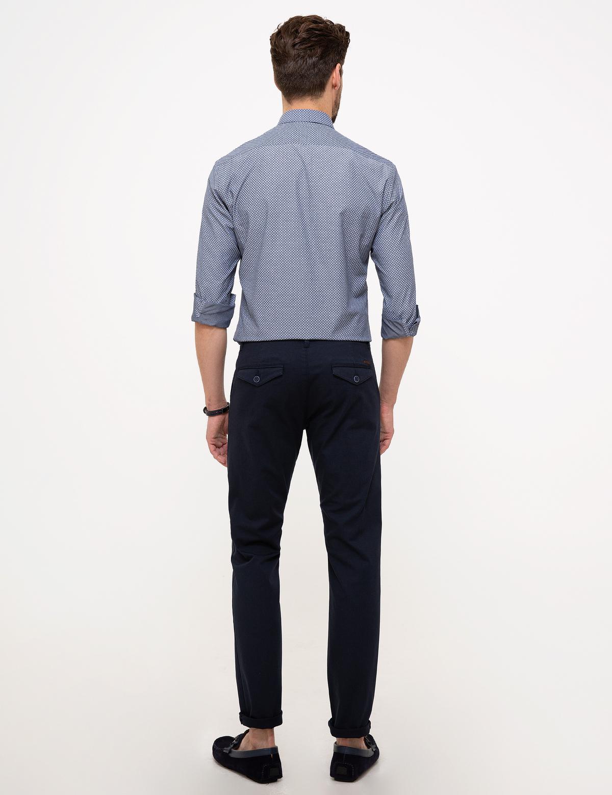 Lacivert Slim Fit Chino Pantolon - 50202365014