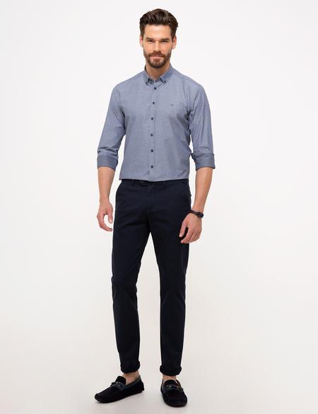 Lacivert Slim Fit Chino Pantolon - 50202365014