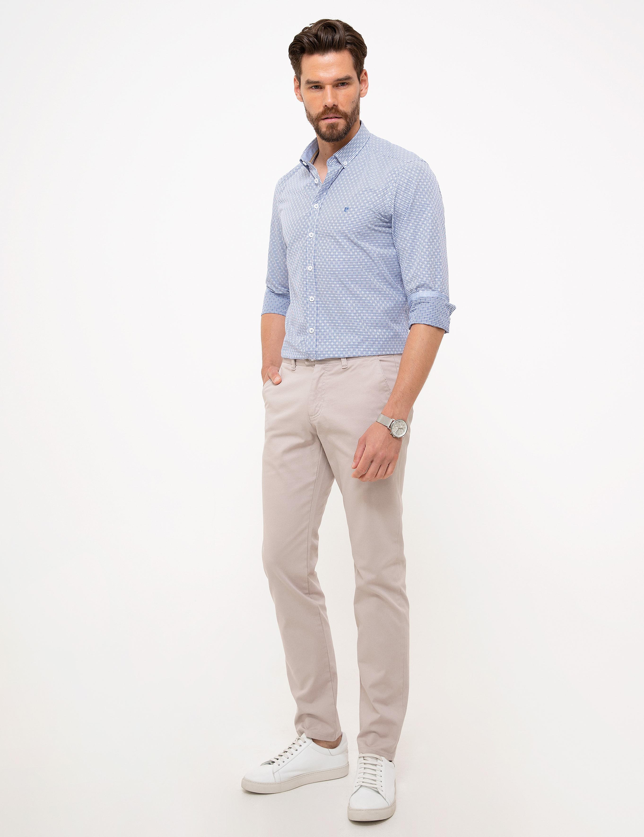 Bej Slim Fit Chino Pantolon