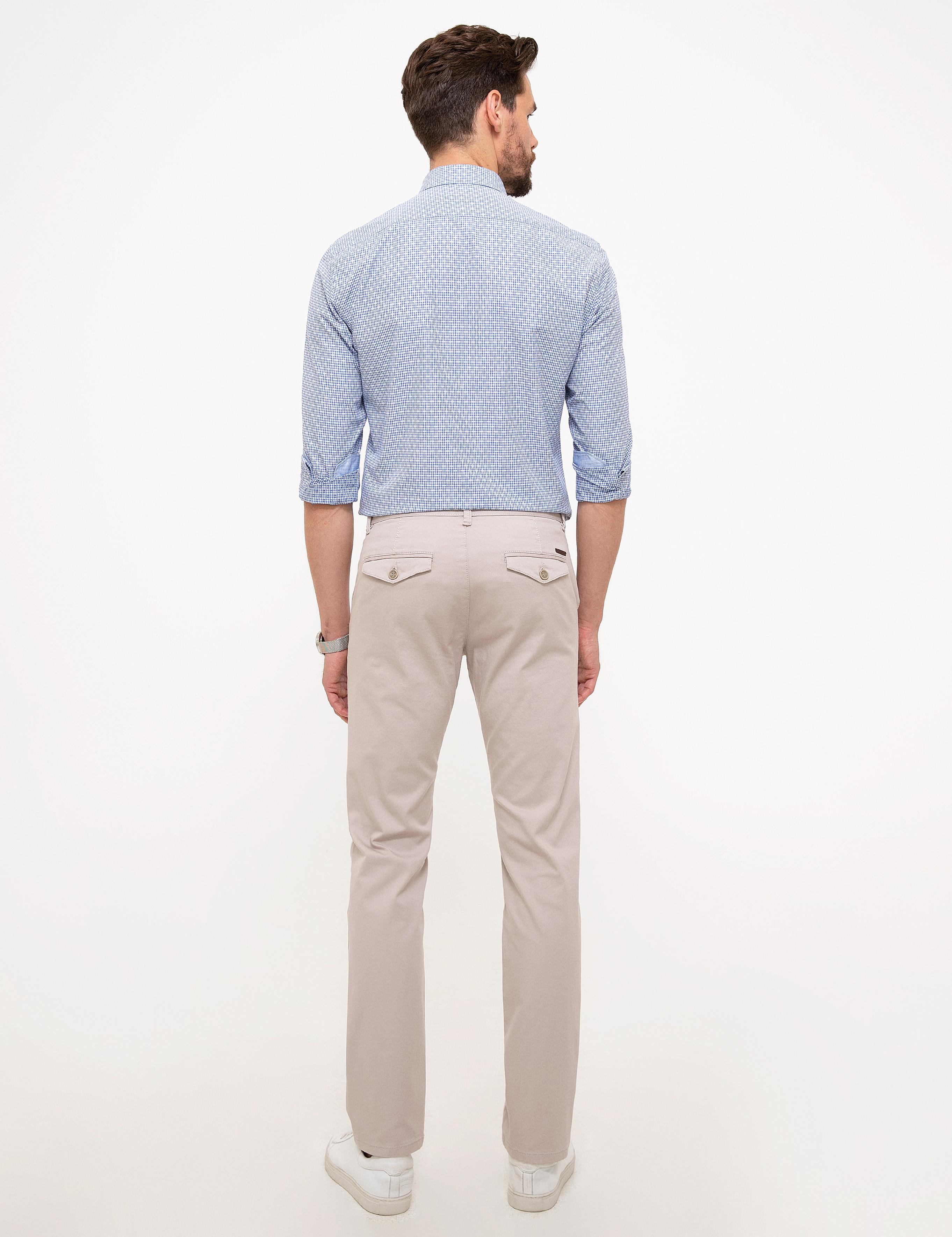 Bej Slim Fit Chino Pantolon