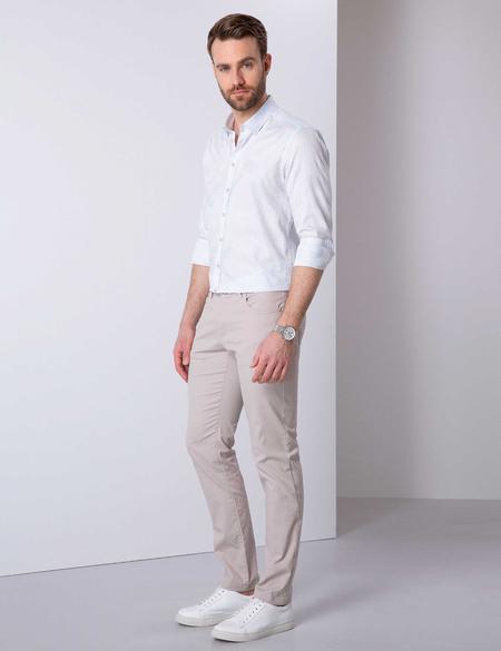 Açık Gri Slim Fit Chino Pantolon - 50202366054