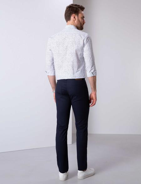 Lacivert Slim Fit Chino Pantolon - 50202366074
