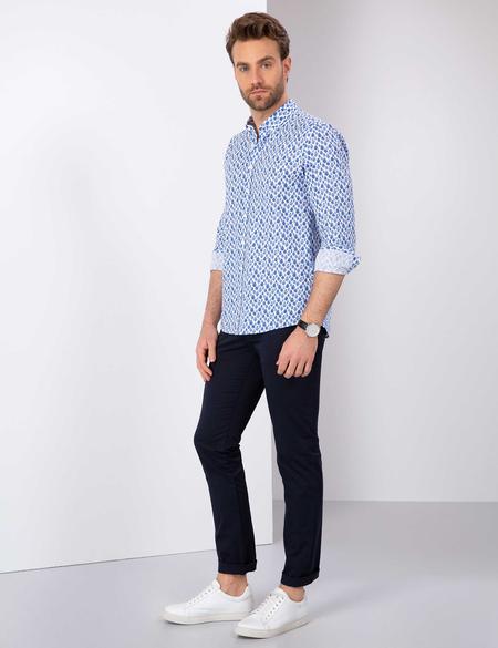 Lacivert Slim Fit Chino Pantolon - 50202368049