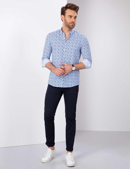 Lacivert Slim Fit Chino Pantolon - 50202368049