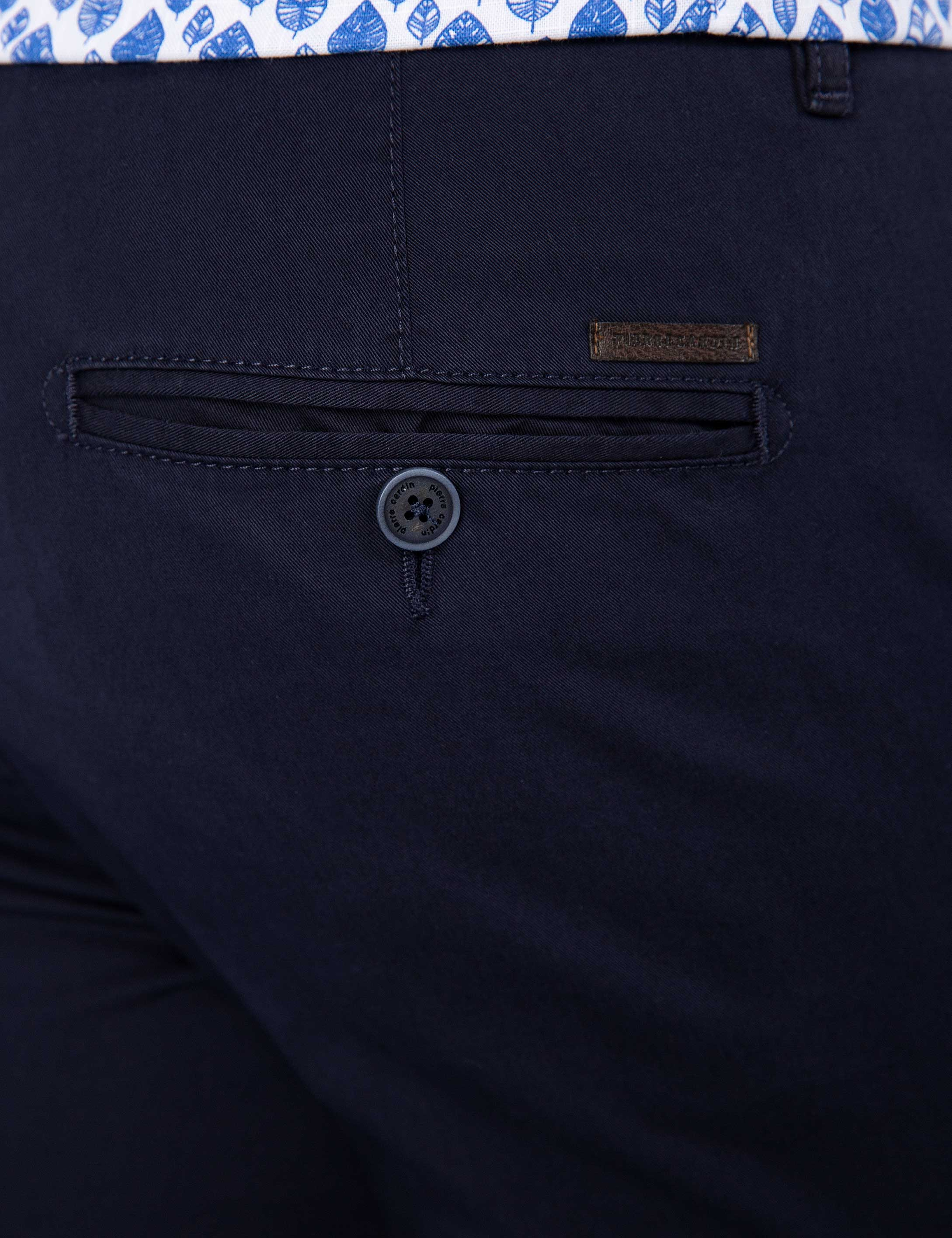 Lacivert Slim Fit Chino Pantolon - Image 4