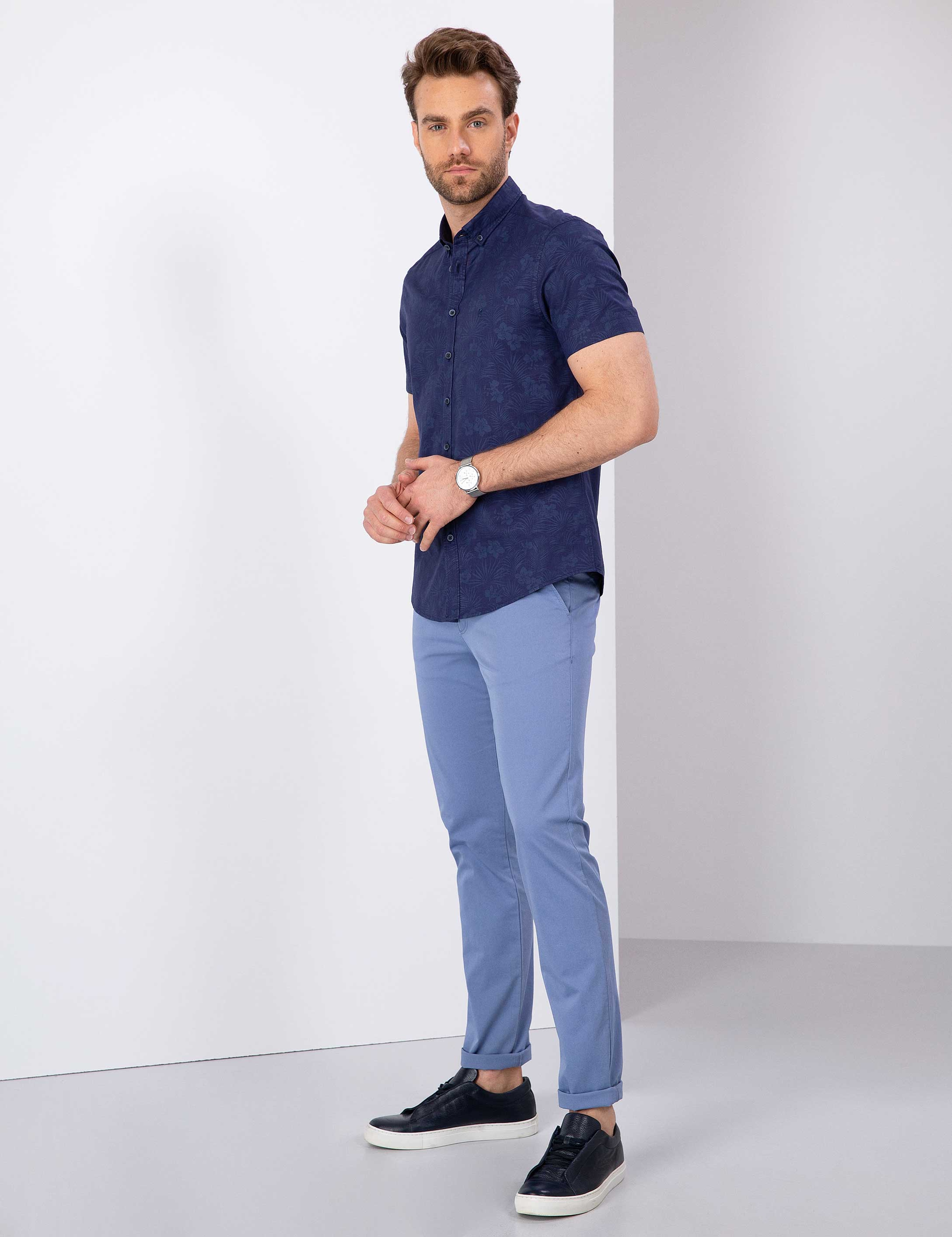 Mavi Slim Fit Kanvas Pantolon - Image 2