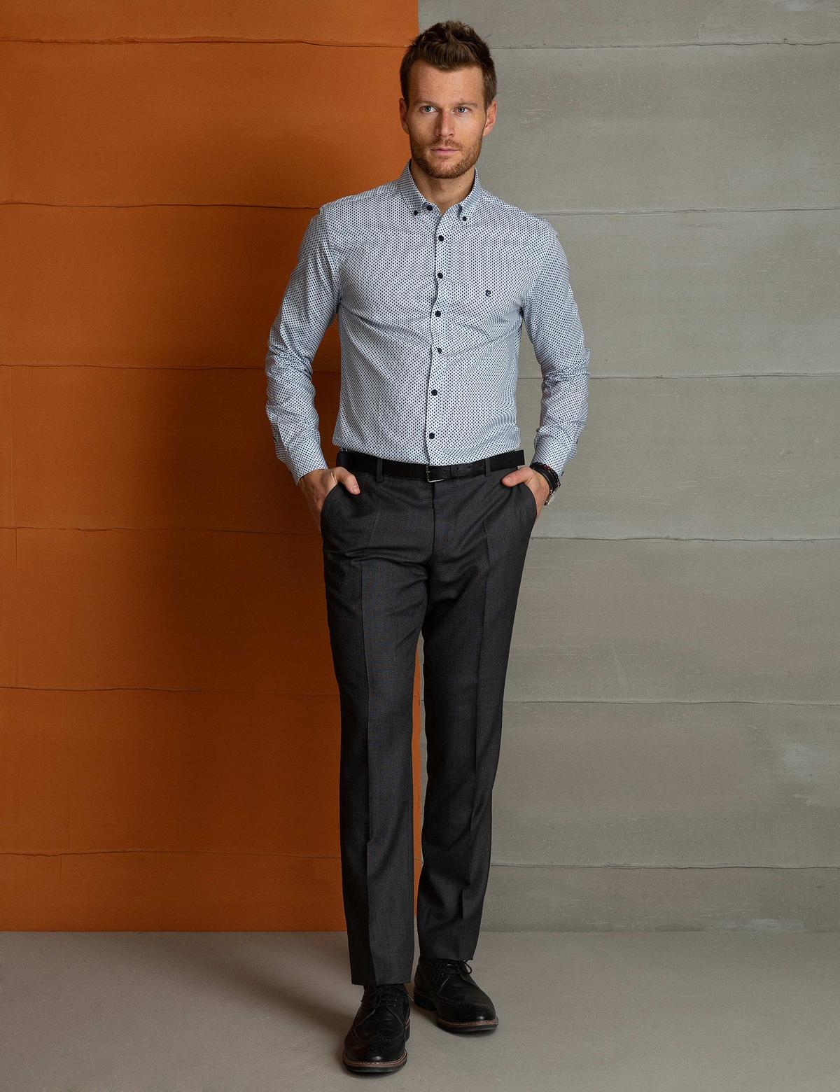 Mavi Slim Fit Gömlek