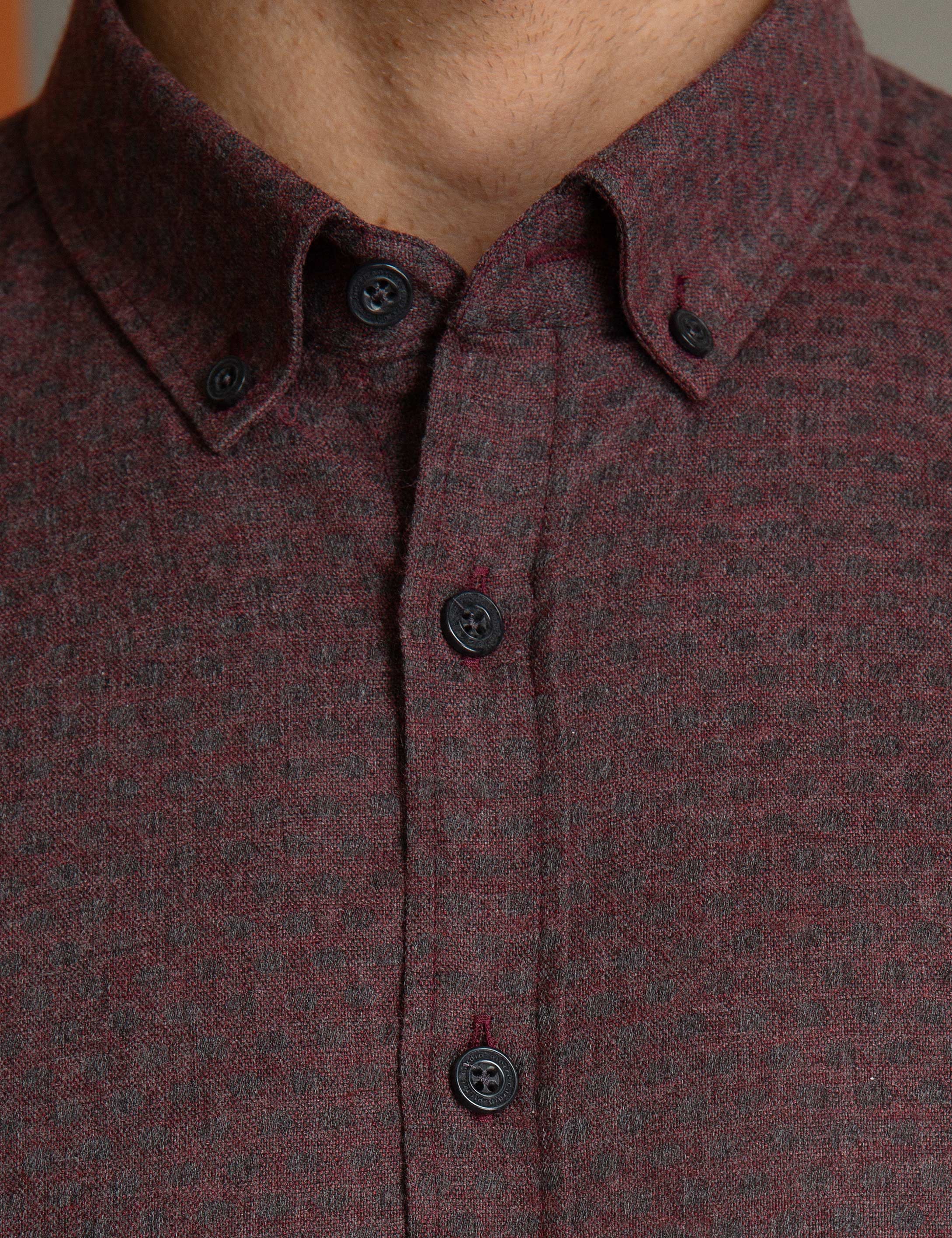 Bordo Slim Fit Gömlek - Image 4