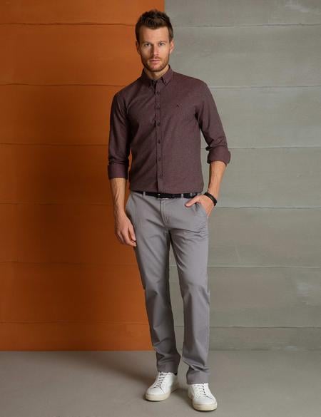 Bordo Slim Fit Gömlek - 50202444001