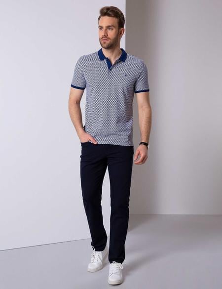Lacivert Slim Fit Polo Yaka T-Shirt - 50202482017