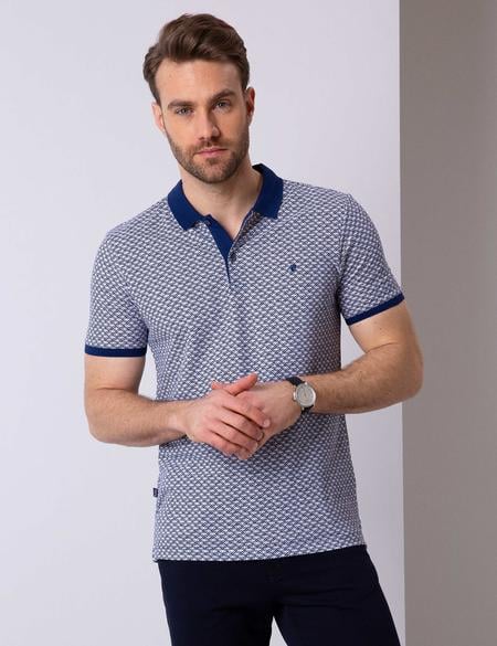 Lacivert Slim Fit Polo Yaka T-Shirt - 50202482017