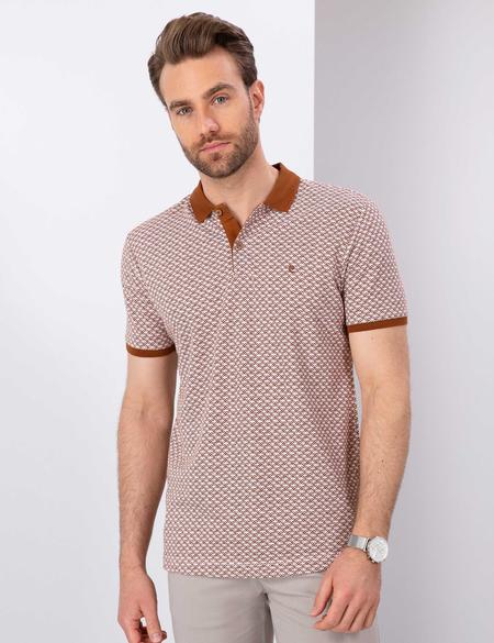 Kahverengi Slim Fit Polo Yaka T-Shirt - 50202482027