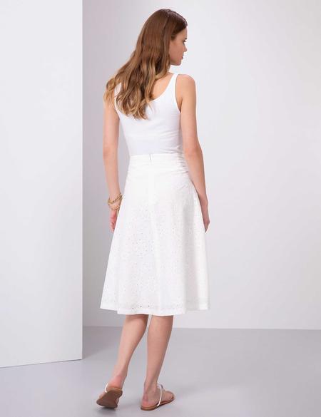 Beyaz Dokuma Etek - 50202665004