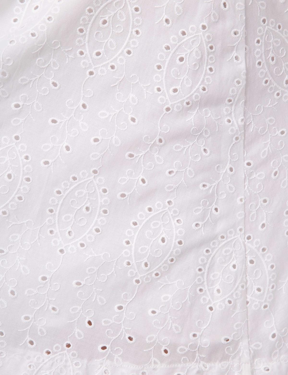 Beyaz Dokuma Etek - 50202665004