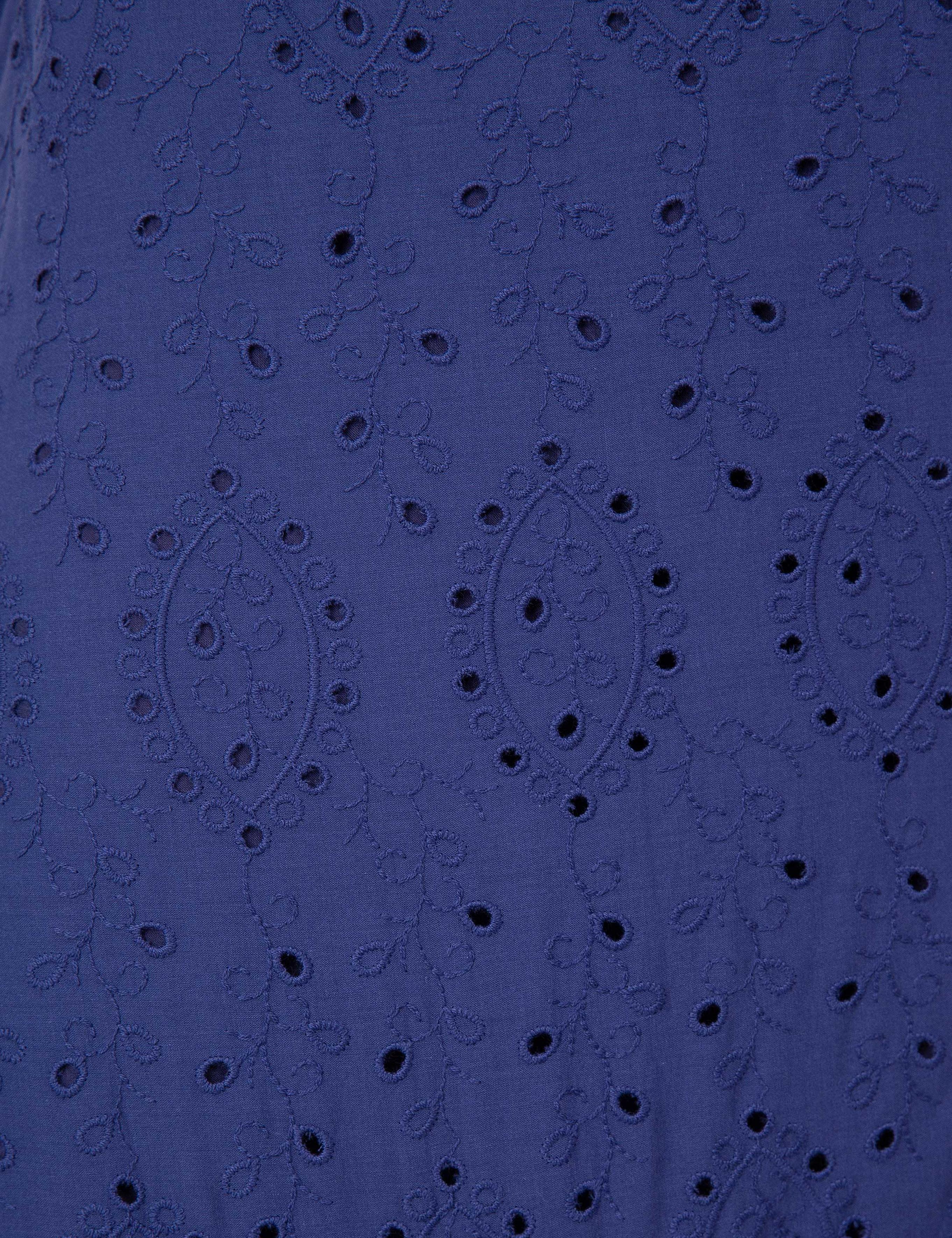 Lacivert Dokuma Etek