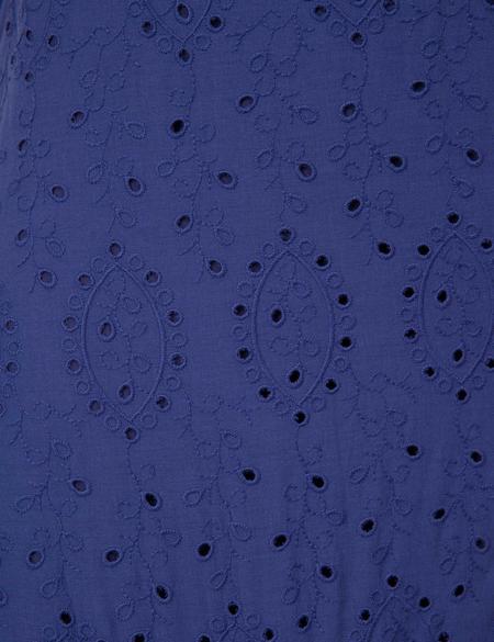 Lacivert Dokuma Etek - 50202665012