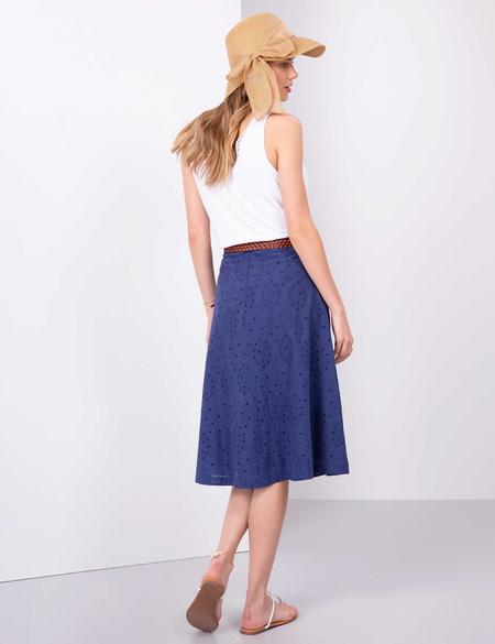 Lacivert Dokuma Etek - 50202665012