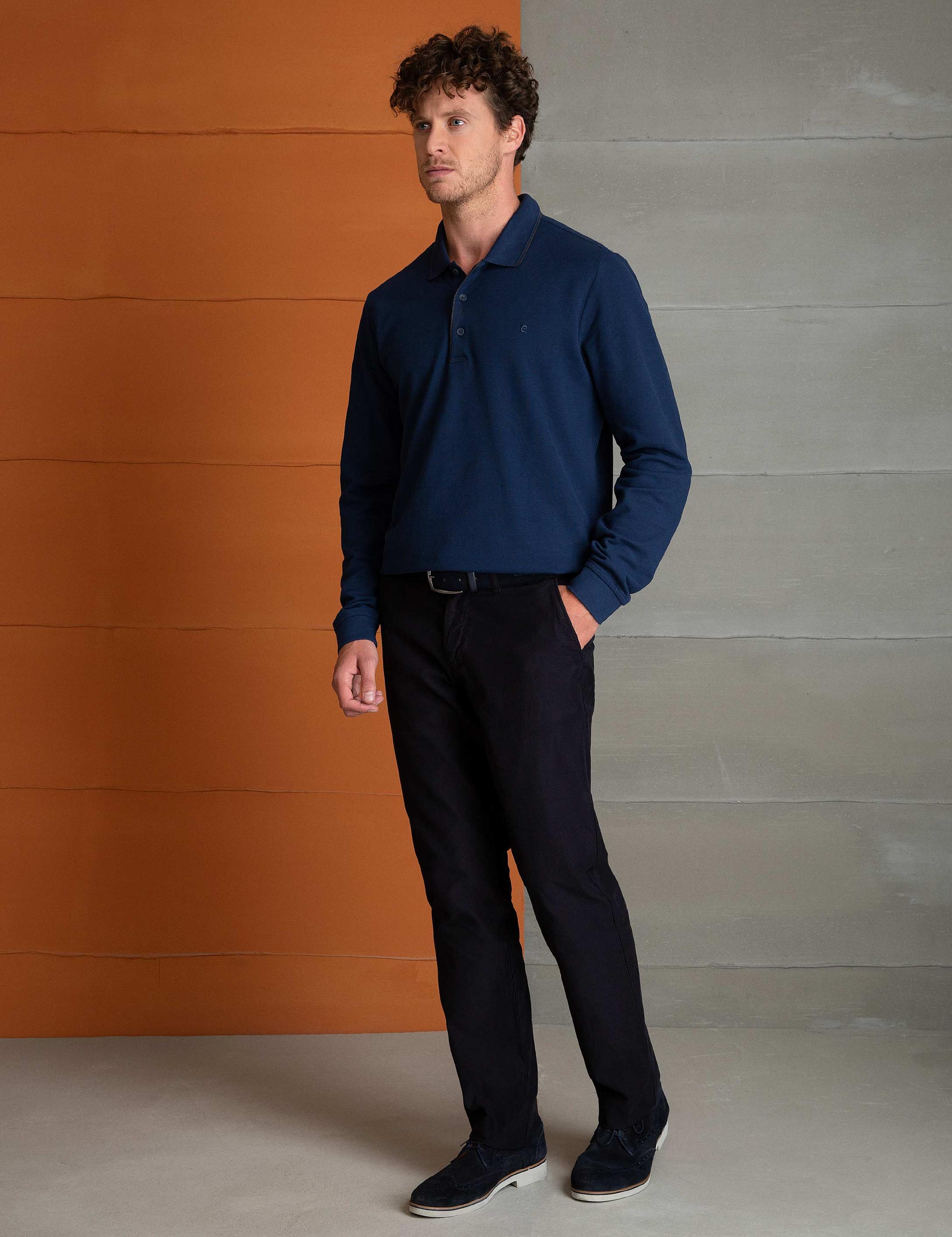 Lacivert Regular Fit Kanvas Pantolon