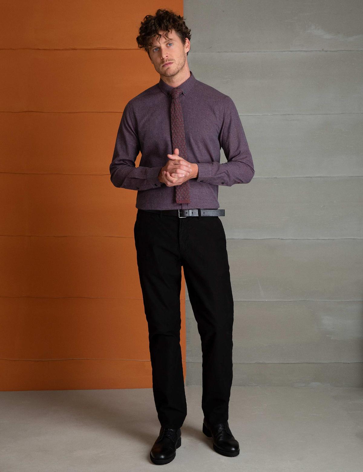 Siyah Regular Fit Chino Pantolon