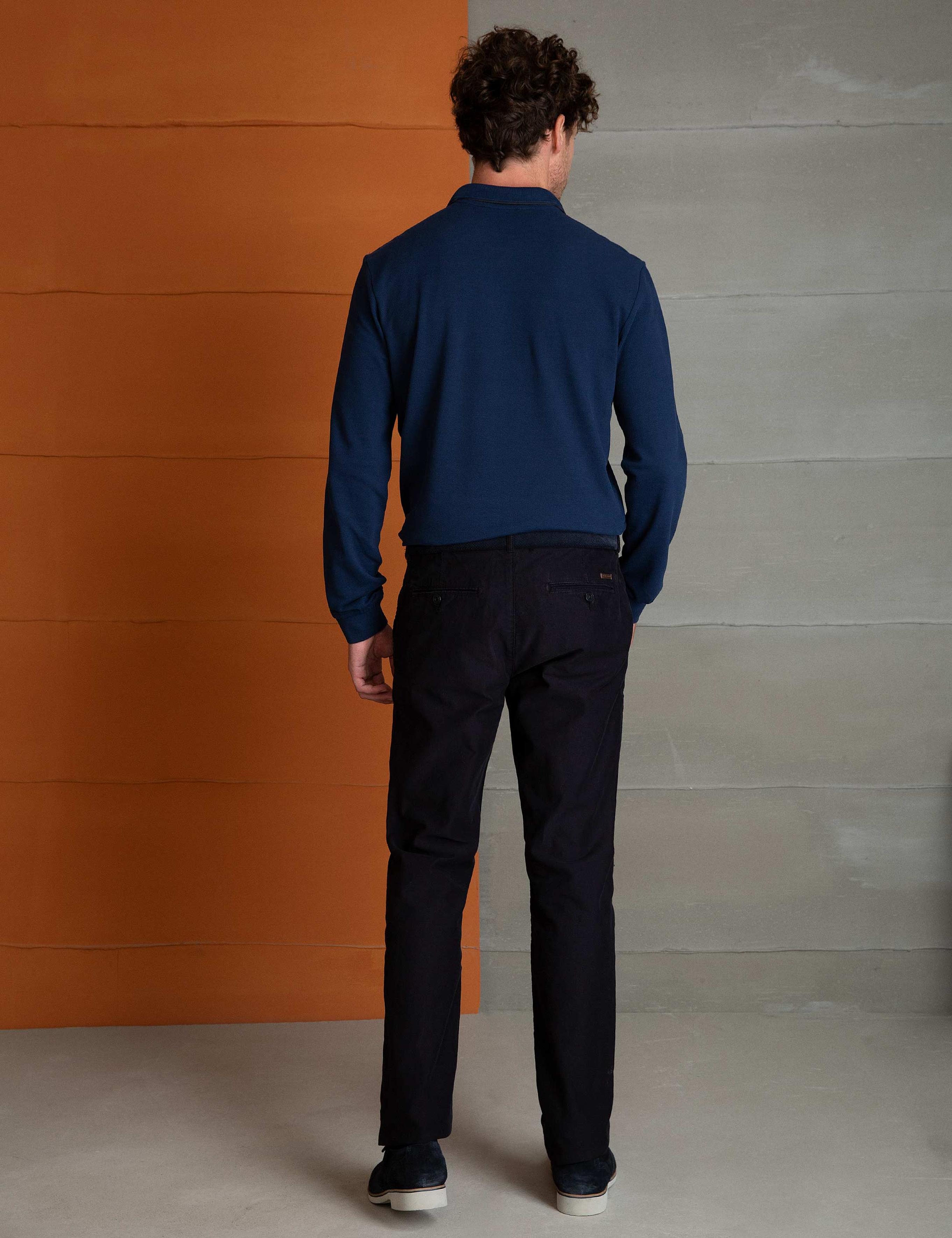 Lacivert Regular Fit Kanvas Pantolon