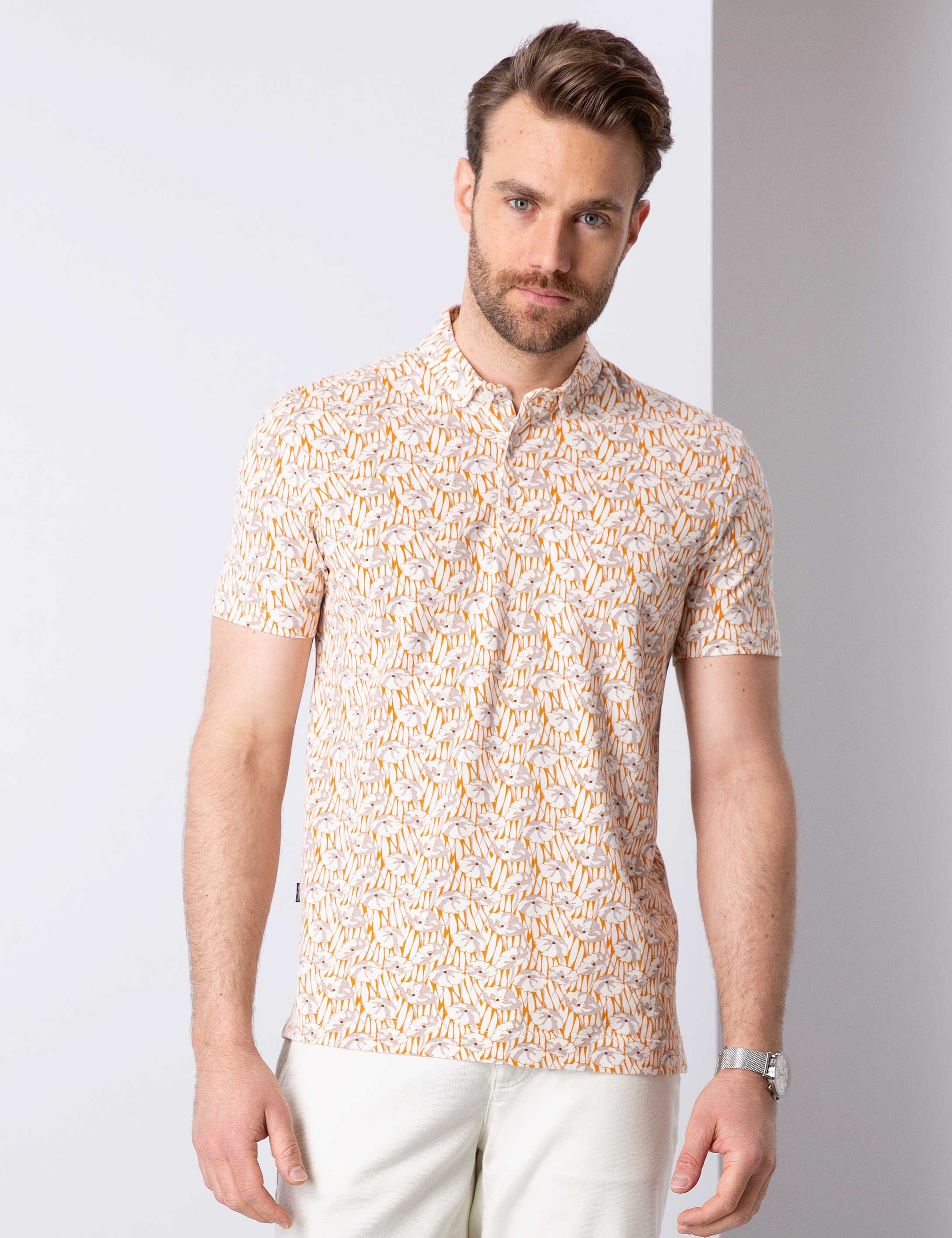 Safran Slim Fit Polo Yaka Tişört - Image 1