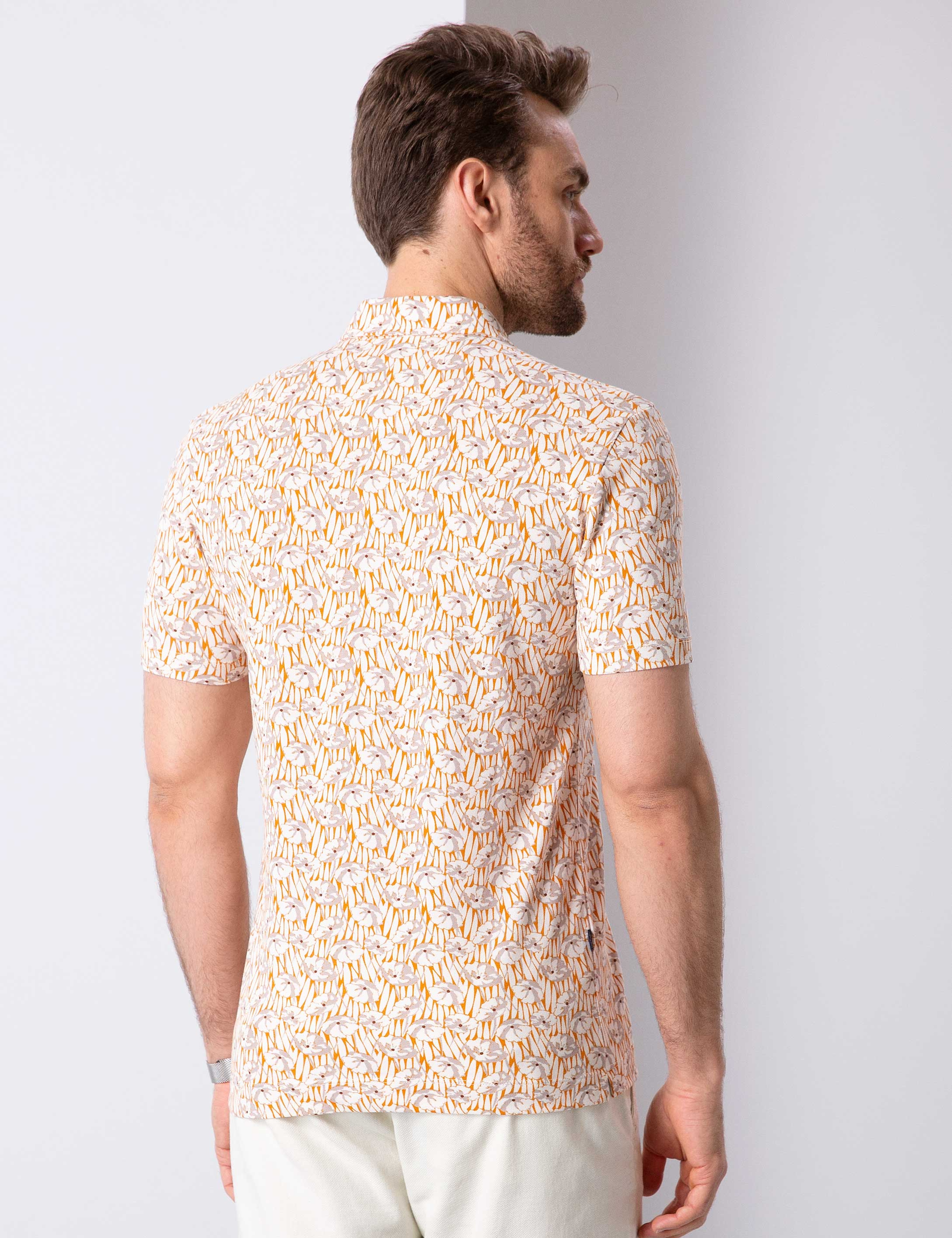 Safran Slim Fit Polo Yaka Tişört - Image 4
