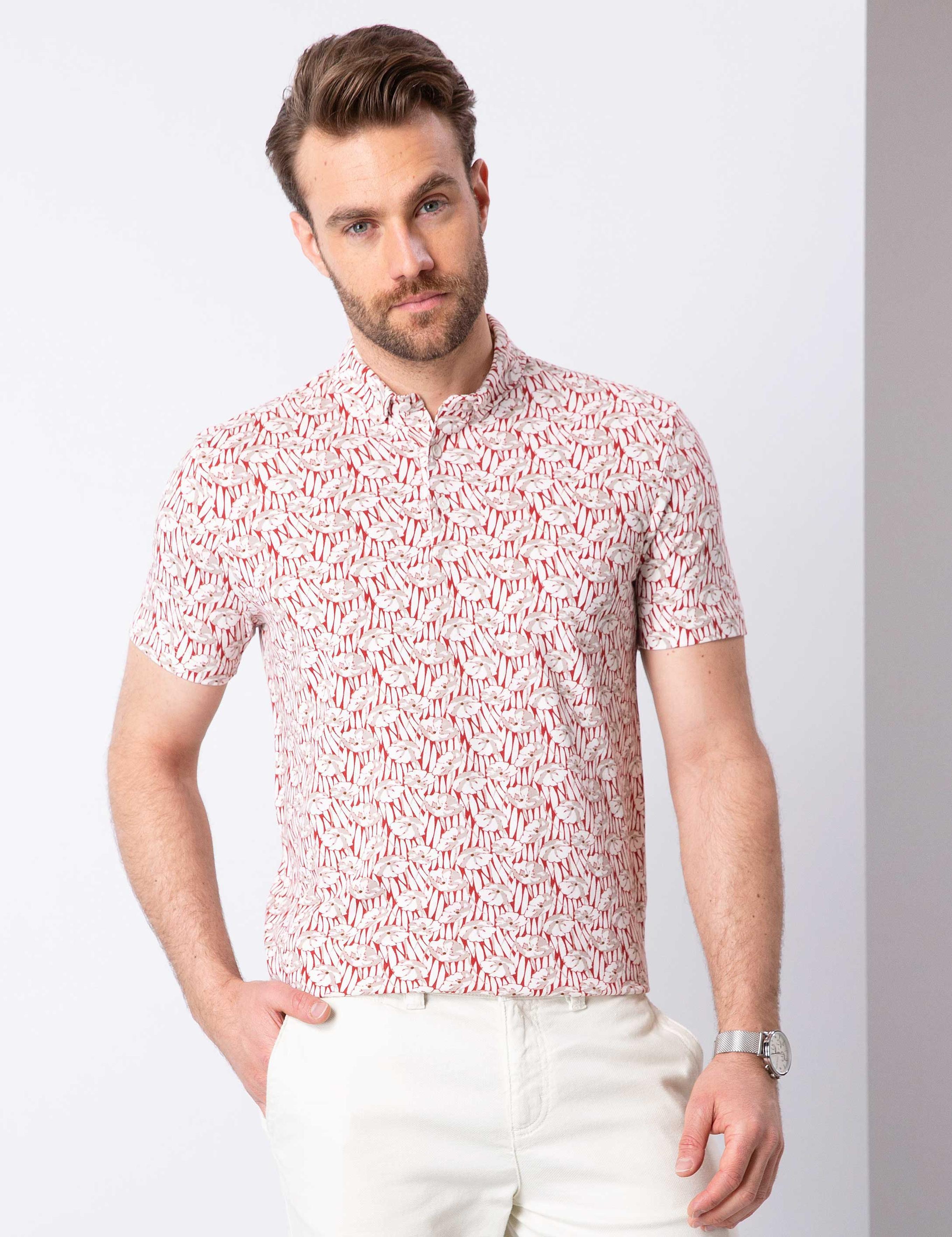 Kiremit Slim Fit Polo Yaka Tişört