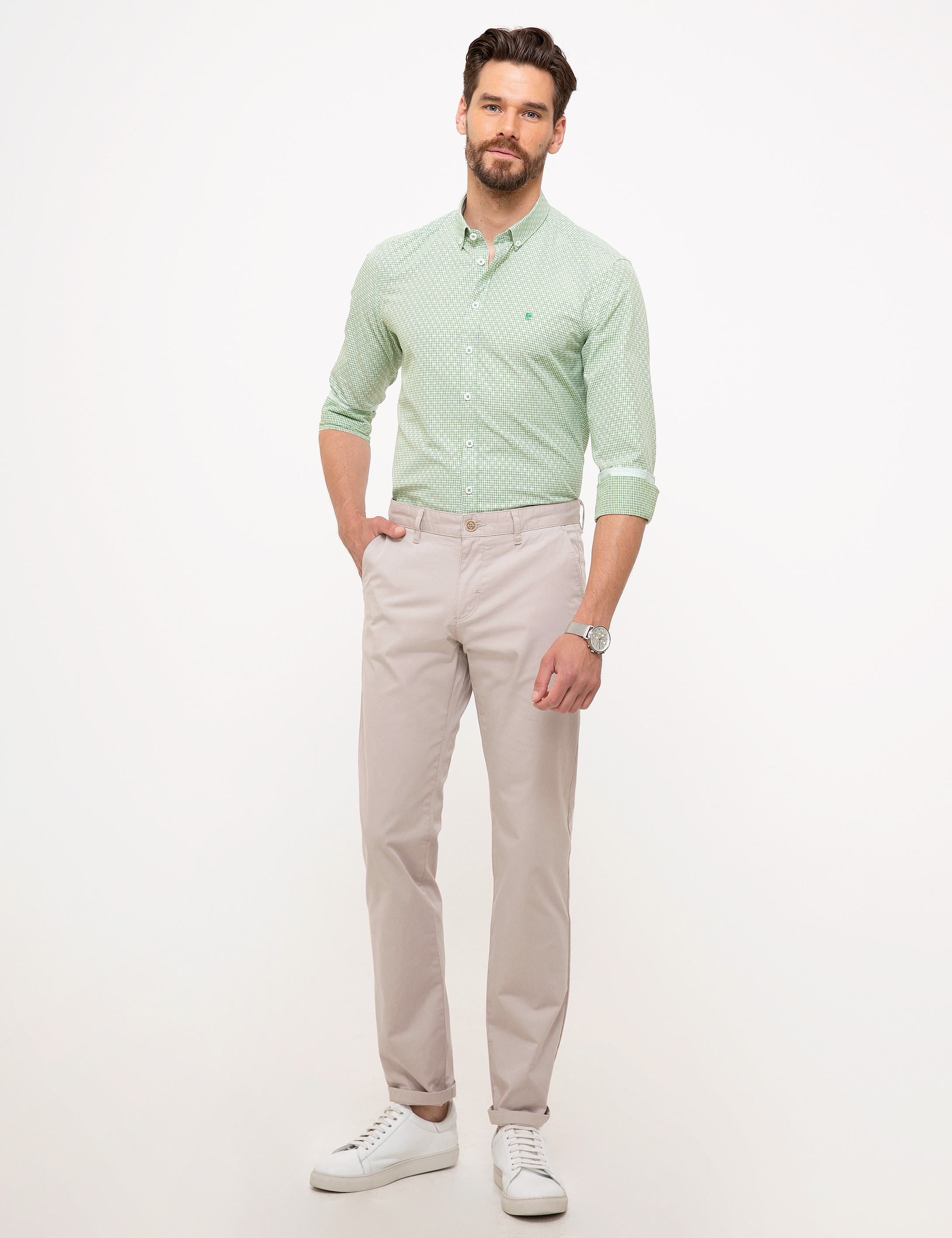 Yeşil Slim Fit Gömlek