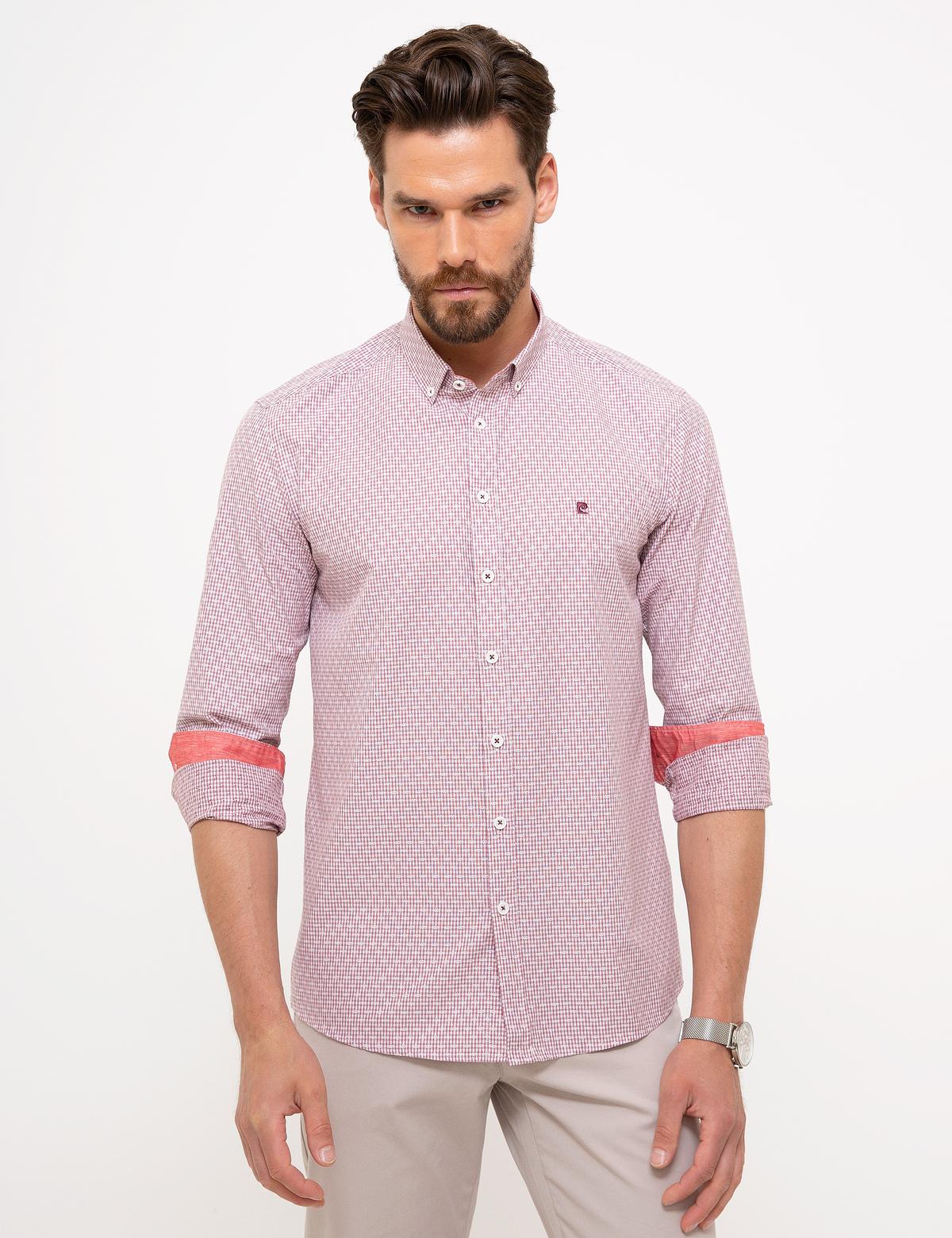 Kırmızı Slim Fit Gömlek