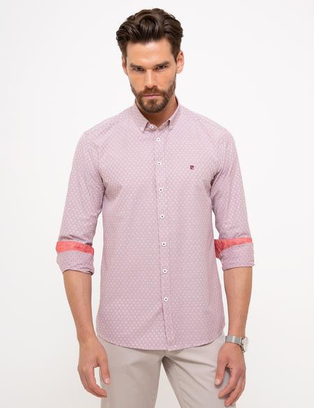 Kırmızı Slim Fit Gömlek - 50203484041