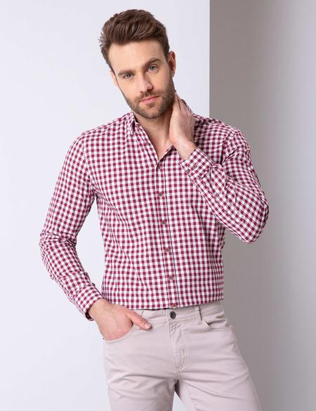 Bordo Slim Fit Gömlek - 50203486035