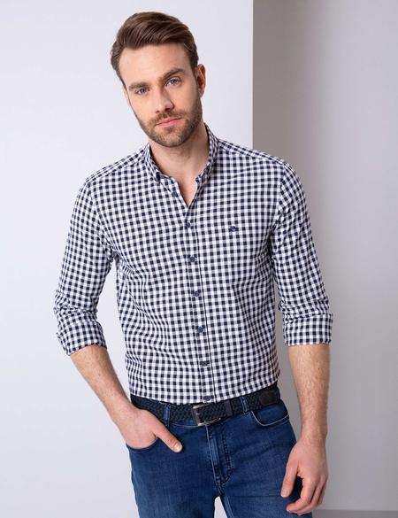 Slim Lacivert Gömlek - 50203486037