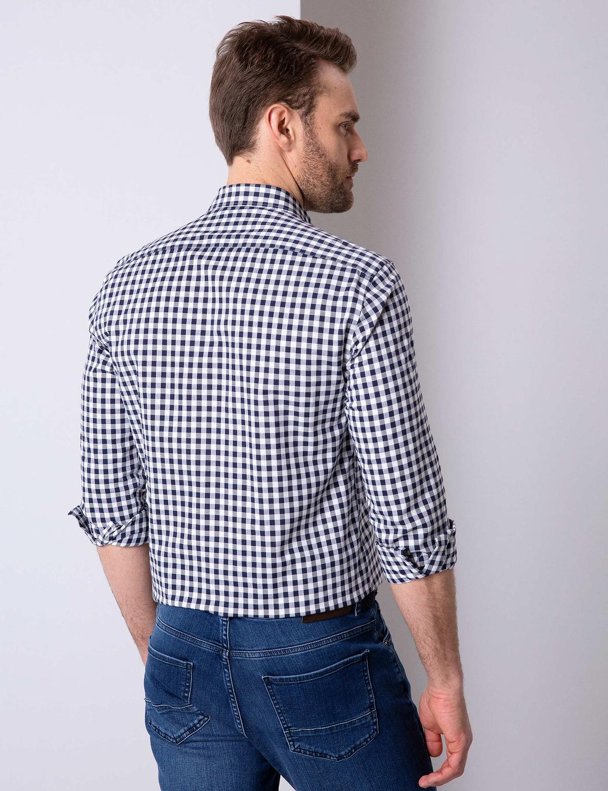 Slim Lacivert Gömlek - 50203486037