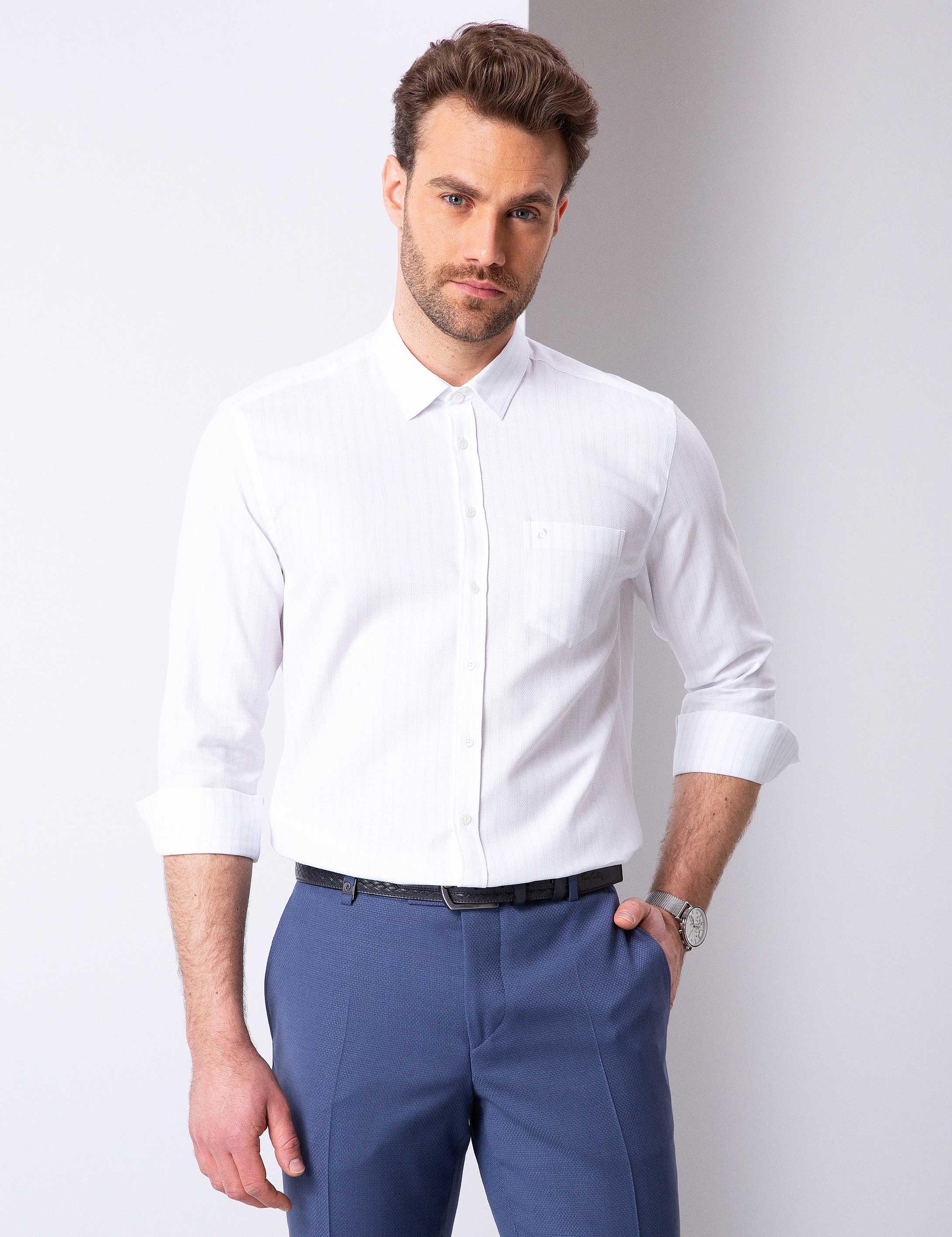 Açık Mavi Regular Fit Uzun Kollu Gömlek