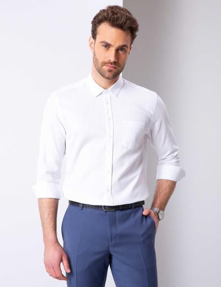 Açık Mavi Regular Fit Uzun Kollu Gömlek - 50203487005